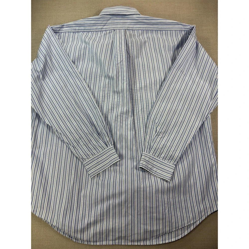 Polo Ralph Lauren Men's Blake White Blue Long Sleeve Button Down Size L